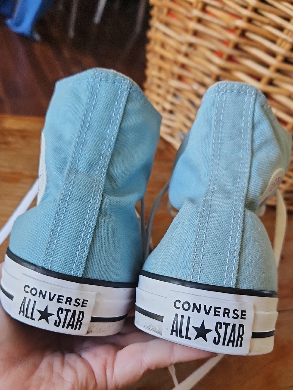 Converse Chuck Taylor Light Blue High Top Sneakers in Size M7 W9 - Picture 9 of 16